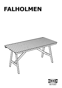 Manual IKEA FALHOLMEN Masă de grădină