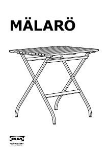 Manual IKEA MALARO Masă de grădină