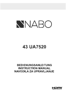 Handleiding NABO 43 UA7520 LED televisie