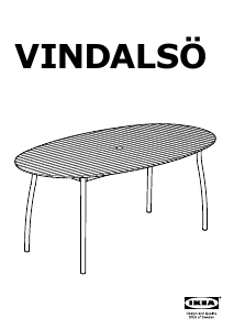 Manual IKEA VINDALSO Mesa de jardim