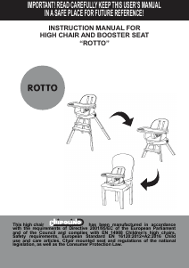 Manual Chipolino Rotto Baby High Chair