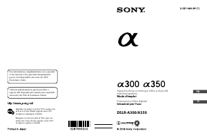 Mode d’emploi Sony Alpha DSLR-A300K Appareil photo numérique