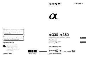 Manuale Sony Alpha DSLR-A330H Fotocamera digitale