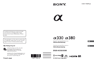 Bedienungsanleitung Sony Alpha DSLR-A330L Digitalkamera
