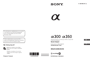 Manuale Sony Alpha DSLR-A350H Fotocamera digitale