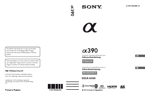 Bedienungsanleitung Sony Alpha DSLR-A390 Digitalkamera