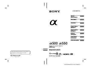 Käyttöohje Sony Alpha DSLR-A500 Digitaalikamera