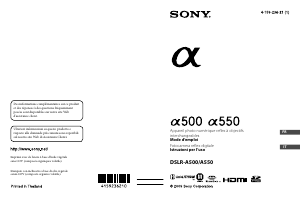 Manuale Sony Alpha DSLR-A500L Fotocamera digitale