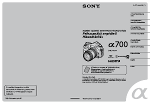 Használati útmutató Sony Alpha DSLR-A700 Digitális fényképezőgép
