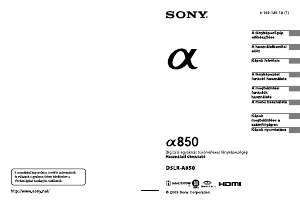 Használati útmutató Sony Alpha DSLR-A850 Digitális fényképezőgép