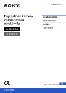Käyttöohje Sony Alpha ILCE-3000K Digitaalikamera