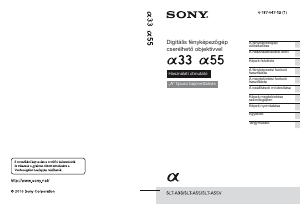 Használati útmutató Sony Alpha SLT-A33L Digitális fényképezőgép