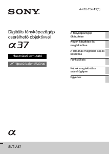 Használati útmutató Sony Alpha SLT-A37 Digitális fényképezőgép