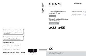 Manual Sony Alpha SLT-A55L Câmara digital