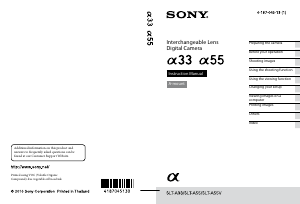 Handleiding Sony Alpha SLT-A55VY Digitale camera