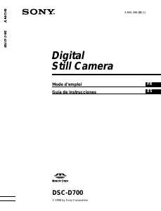 Manual de uso Sony Cyber-shot DSC-D700 Cámara digital