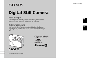 Bedienungsanleitung Sony Cyber-shot DSC-F77 Digitalkamera