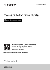 Manual de uso Sony Cyber-shot DSC-HX350 Cámara digital
