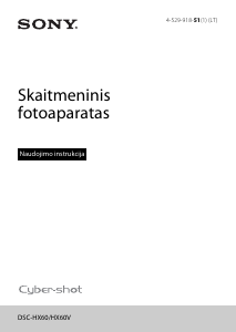 Vadovas Sony Cyber-shot DSC-HX60V Skaitmeninis fotoaparatas