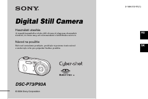 Használati útmutató Sony Cyber-shot DSC-P73 Digitális fényképezőgép