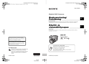 Käyttöohje Sony Cyber-shot DSC-R1 Digitaalikamera