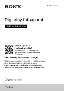 Návod Sony Cyber-shot DSC-RX0 Digitálna kamera