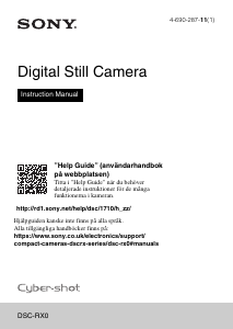 Bruksanvisning Sony Cyber-shot DSC-RX0 Digitalkamera