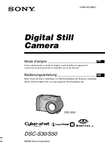 Bedienungsanleitung Sony Cyber-shot DSC-S50 Digitalkamera