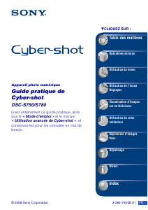 Mode d’emploi Sony Cyber-shot DSC-S750 Appareil photo numérique