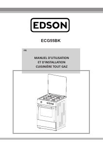 Mode d’emploi Edson ECG55BK Cuisinière