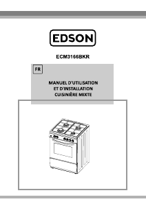 Mode d’emploi Edson ECM3166BKR Cuisinière