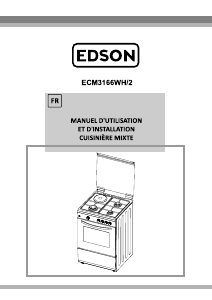 Mode d’emploi Edson ECM3166WH/2 Cuisinière