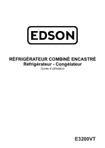 Mode d’emploi Edson E3200VT Réfrigérateur combiné