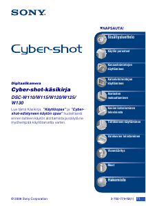 Käyttöohje Sony Cyber-shot DSC-W110 Digitaalikamera