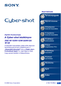 Használati útmutató Sony Cyber-shot DSC-W110 Digitális fényképezőgép