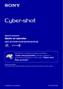 Priručnik Sony Cyber-shot DSC-W110 Digitalni fotoaparat