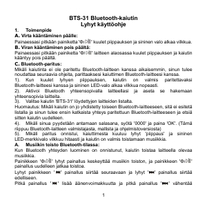 Käyttöohje Denver BTS-31 Kaiutin