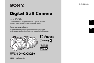 Mode d’emploi Sony MVC-CD400 Appareil photo numérique