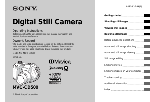 Handleiding Sony MVC-CD500 Digitale camera