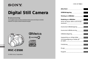 Bruksanvisning Sony MVC-CD500 Digitalkamera