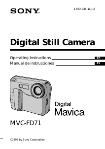 Manual de uso Sony MVC-FD71 Cámara digital