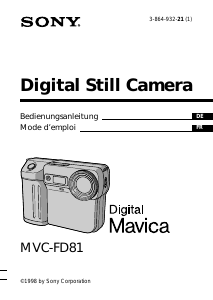 Bedienungsanleitung Sony MVC-FD81 Digitalkamera