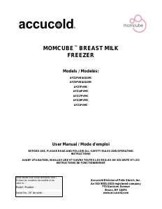 Mode d’emploi Accucold AFZ17PVMC Momcube Congélateur