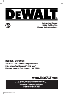 Manual DeWalt DCF896P2 Impact Wrench