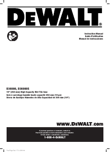 Manual de uso DeWalt D36000 Cortar azulejos