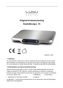Bruksanvisning Caso L15 Köksvåg