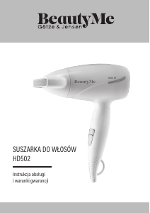 Instrukcja Götze & Jensen HD502 Ionic BueatyMe Suszarka do włosów