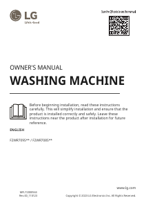 Manual LG F2WR708S3W Washing Machine