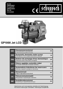 Bedienungsanleitung Scheppach GP1000 Jet LCD Wasserpumpe