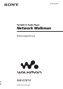 Bedienungsanleitung Sony NW-E107 Walkman Mp3 player